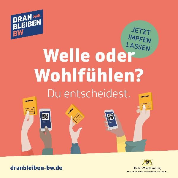 Welle oder Wohlfühlen. Du entscheidest. Hände mit Handys